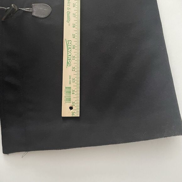 T Harris London Wool Duffel Coat Hooded Mens NO SIZE TAG L Black Toggle Full Zip - Picture 14 of 15